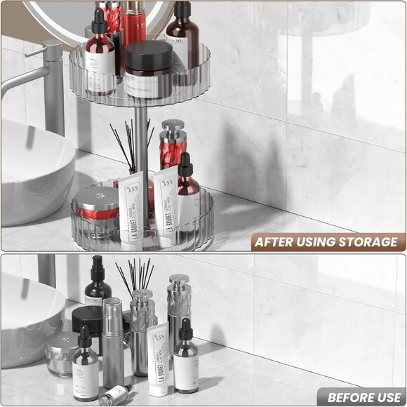 Women's Rotating Makeup Organizer Rack-360°Rotating Vanity Organizer - Picture 6 of 8